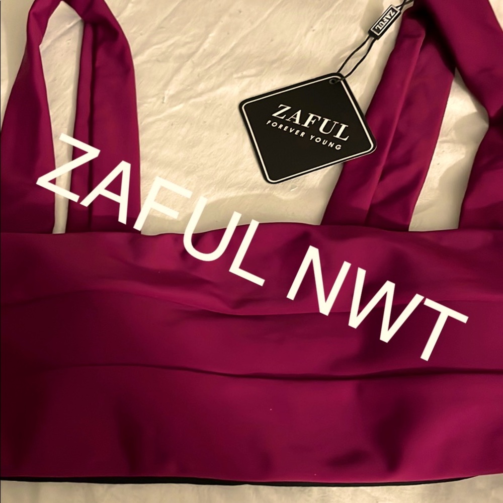 Zafil bathing top eggplant color. NWT